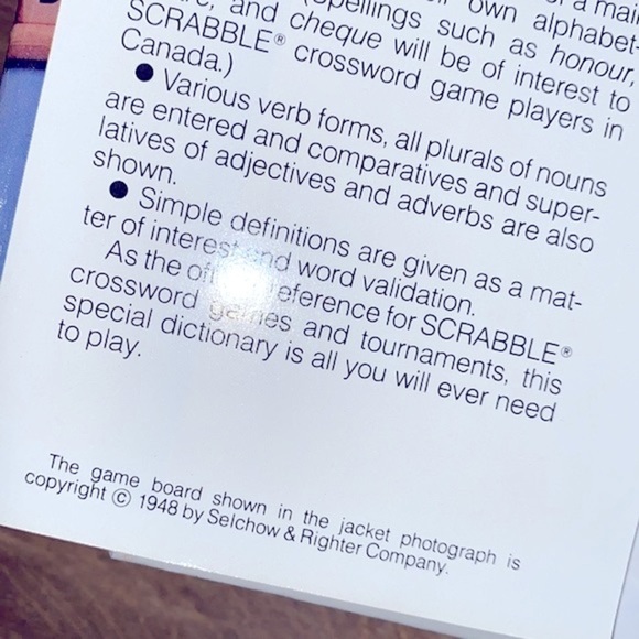 The official scrabble players dictionary large vintage  book - Picture 4 of 12